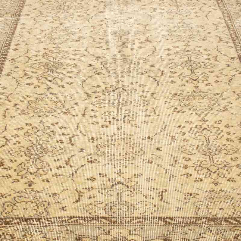 Beige Over-dyed Turkish Vintage Rug - 4' 11" x 8' 6" (59" x 102") - K0019676