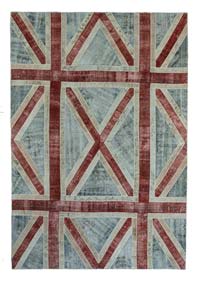 Patchwork Hand-Knotted Turkish Rug - 8' 5" x 12' 2" (101" x 146")