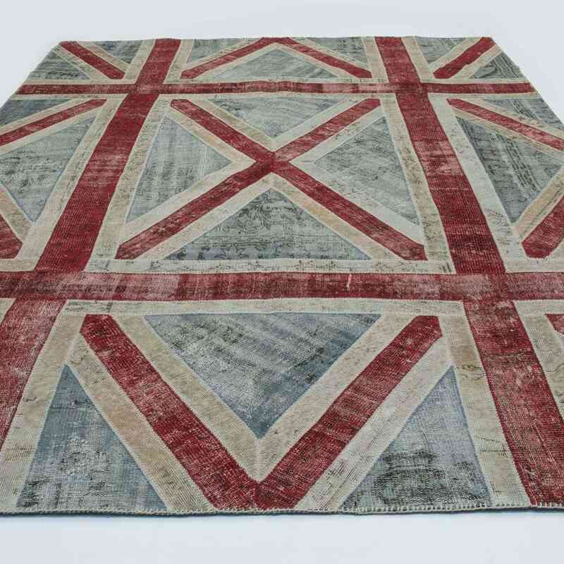 Boyalı Patchwork Halı - 257 cm x 370 cm - K0020184