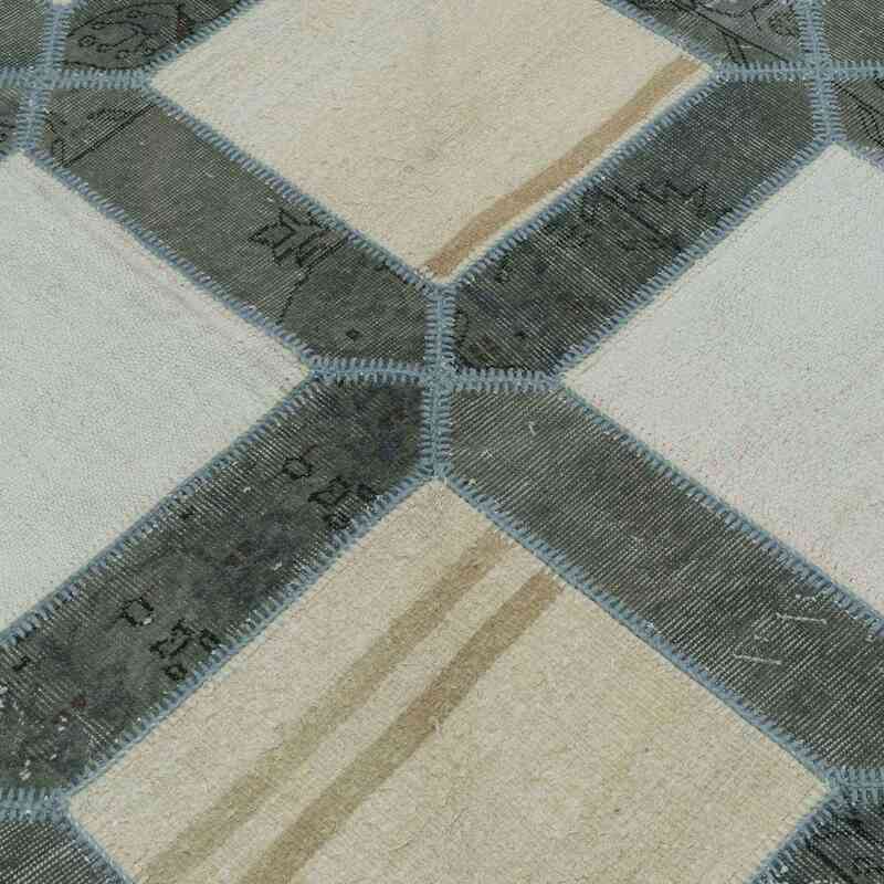 Alfombra De Retazos Turca Sobre-teñida - 161 cm x 244 cm - K0020243