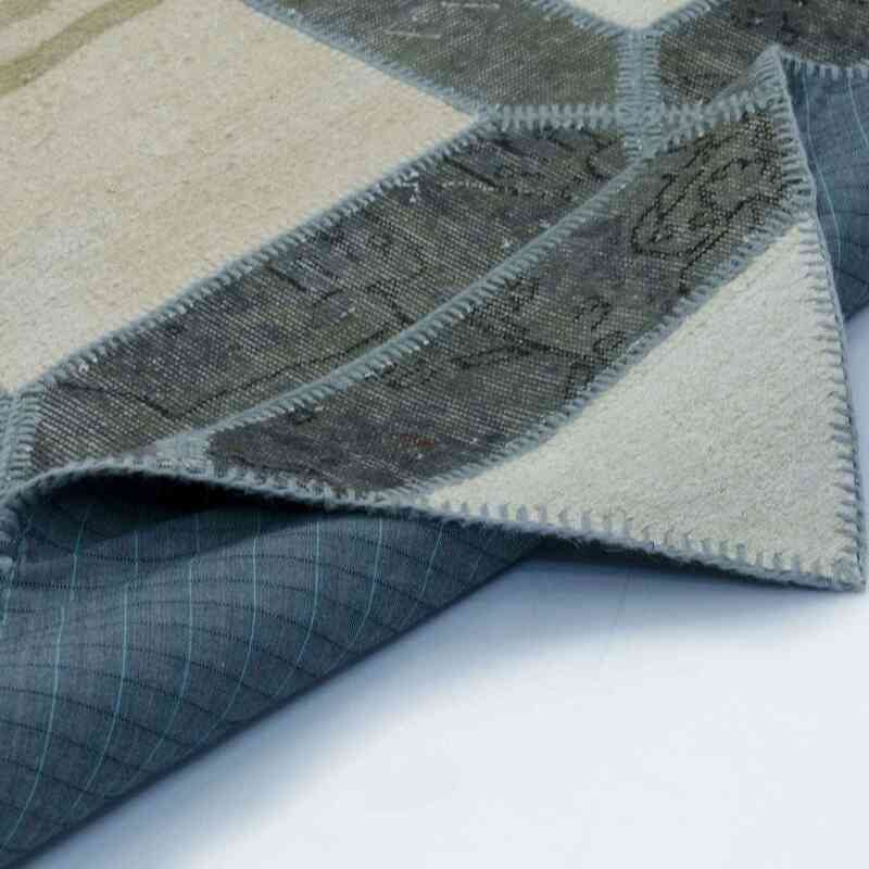 Alfombra De Retazos Turca Sobre-teñida - 161 cm x 244 cm - K0020243