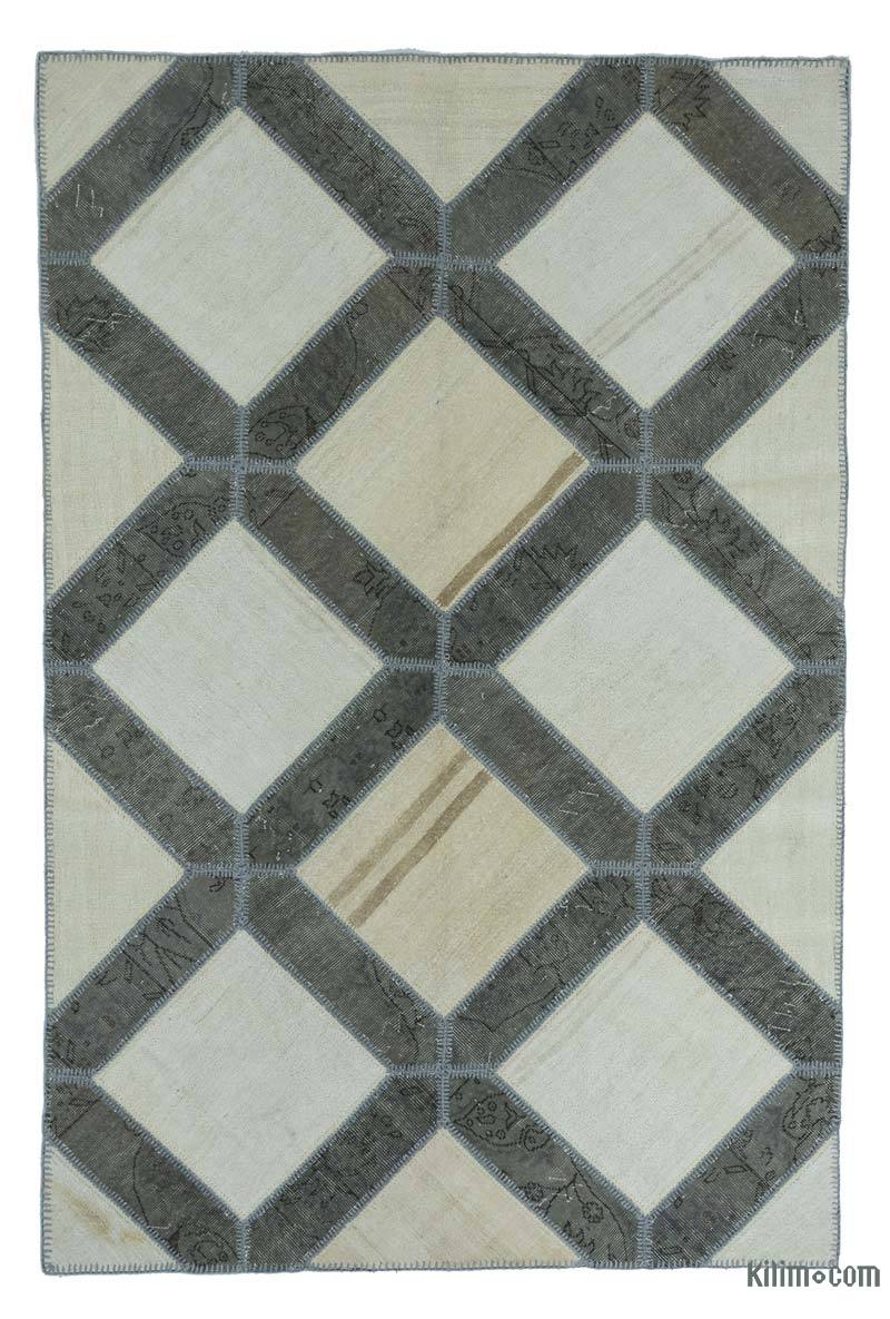 Alfombra De Retazos Turca Sobre-teñida - 161 cm x 244 cm - K0020243