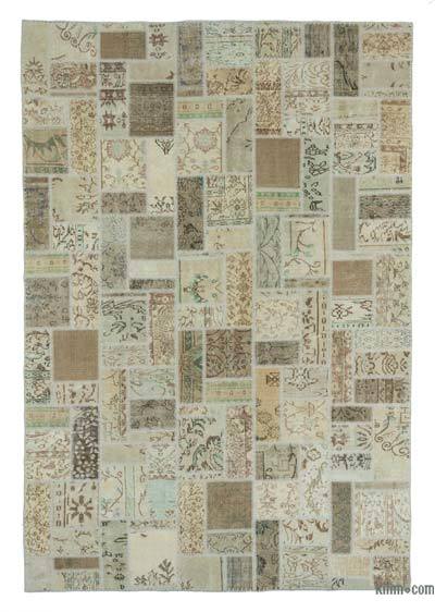 Bej Boyalı Patchwork Halı - 200 cm x 299 cm