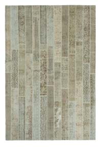 Beige Patchwork Hand-Knotted Turkish Rug - 6' 8" x 10'  (80" x 120")