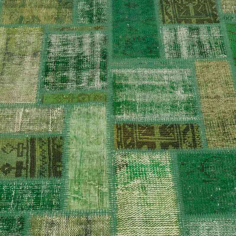 Verde Alfombra De Retazos Turca Sobre-teñida - 172 cm x 238 cm - K0020263