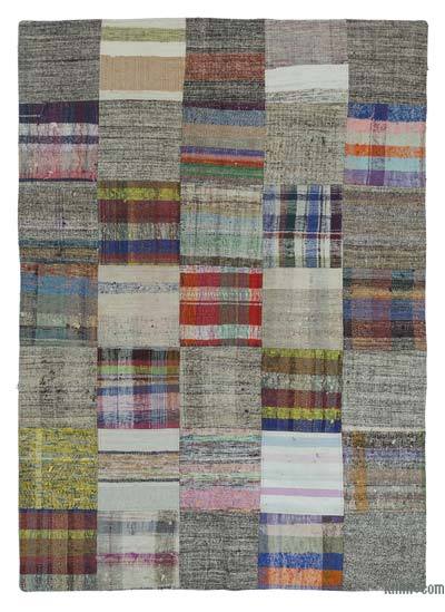 Çok Renkli Anadolu Çaput Patchwork Kilim - 147 cm x 240 cm