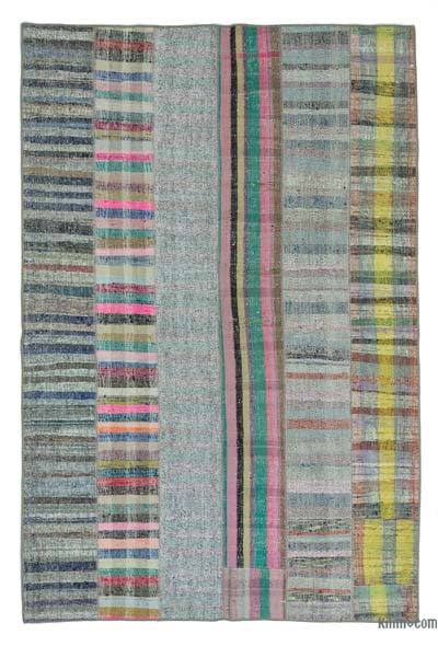 Çok Renkli Anadolu Çaput Patchwork Kilim - 177 cm x 270 cm