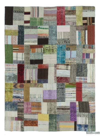 Çok Renkli Anadolu Çaput Patchwork Kilim - 172 cm x 240 cm
