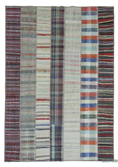 Çok Renkli Anadolu Çaput Patchwork Kilim - 205 cm x 290 cm