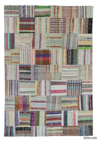 Çok Renkli Anadolu Çaput Patchwork Kilim - 204 cm x 304 cm