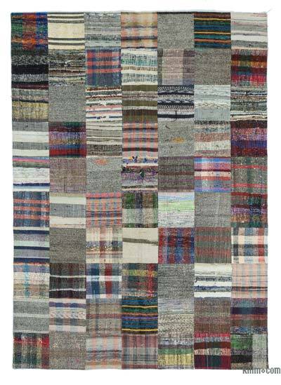 Çok Renkli Anadolu Çaput Patchwork Kilim - 212 cm x 300 cm
