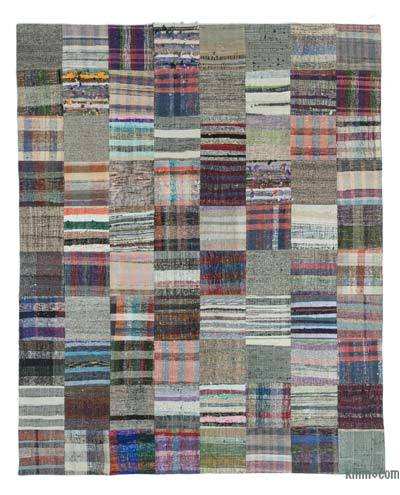 Çok Renkli Anadolu Çaput Patchwork Kilim - 240 cm x 299 cm