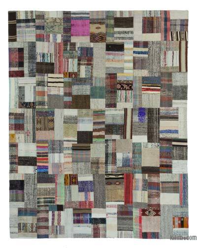 Çok Renkli Anadolu Çaput Patchwork Kilim - 242 cm x 306 cm