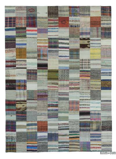 Çok Renkli Anadolu Çaput Patchwork Kilim - 250 cm x 346 cm