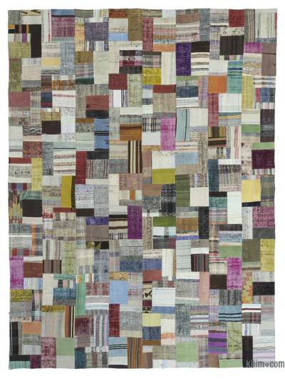 Çok Renkli Anadolu Çaput Patchwork Kilim - 302 cm x 404 cm