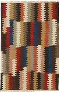 Multicolor New Handwoven Turkish Kilim Rug - 6'  x 8' 11" (72" x 107")