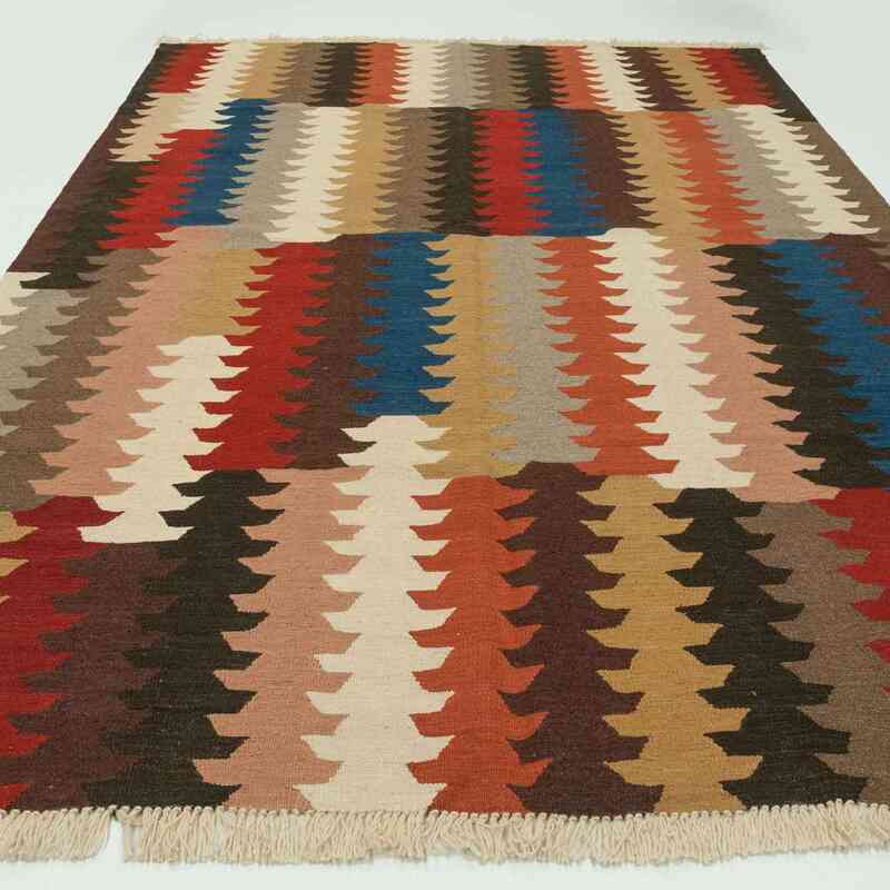 Çok Renkli Yeni Kök Boya El Dokuma Kilim - 179 cm x 271 cm - K0020337
