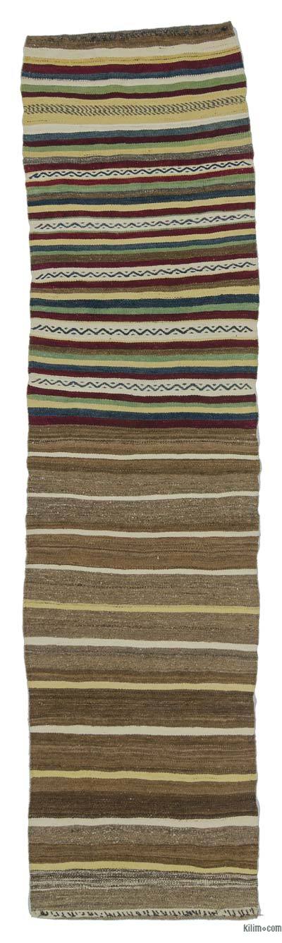 Kahverengi Anadolu Yolluk Kilim - 69 cm x 260 cm