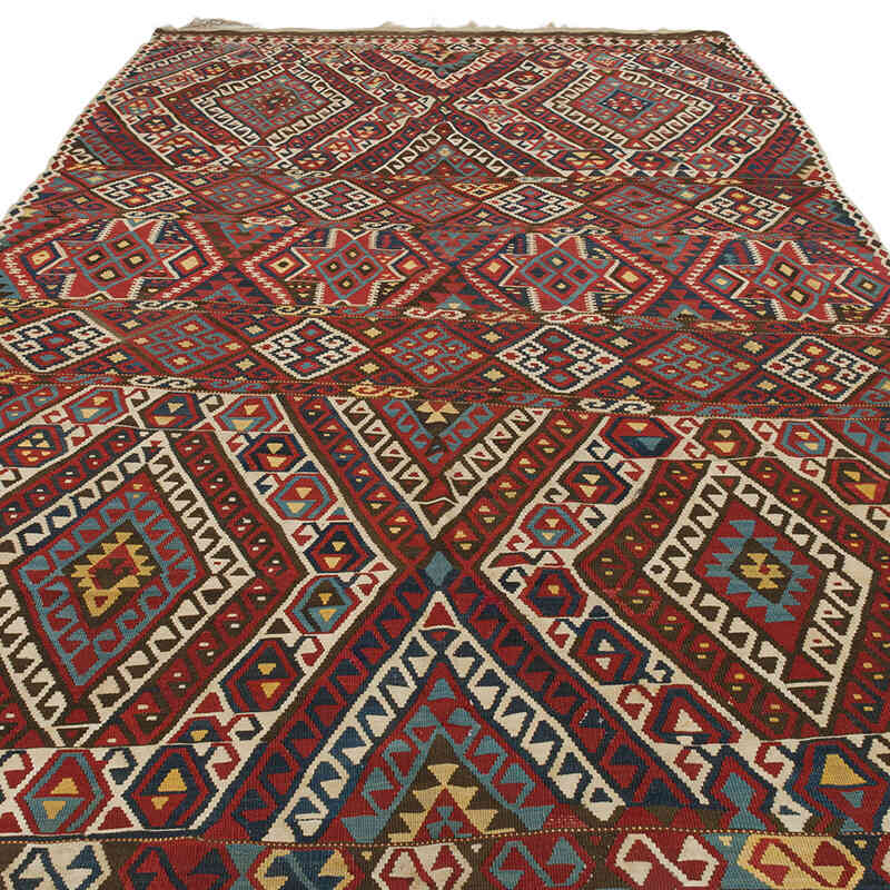 Red Antique Malatya Kilim Rug - 5' 9" x 10' 10" (69" x 130") - K0020674