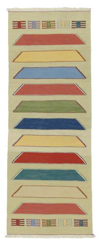 Green New Turkish Kilim Runner