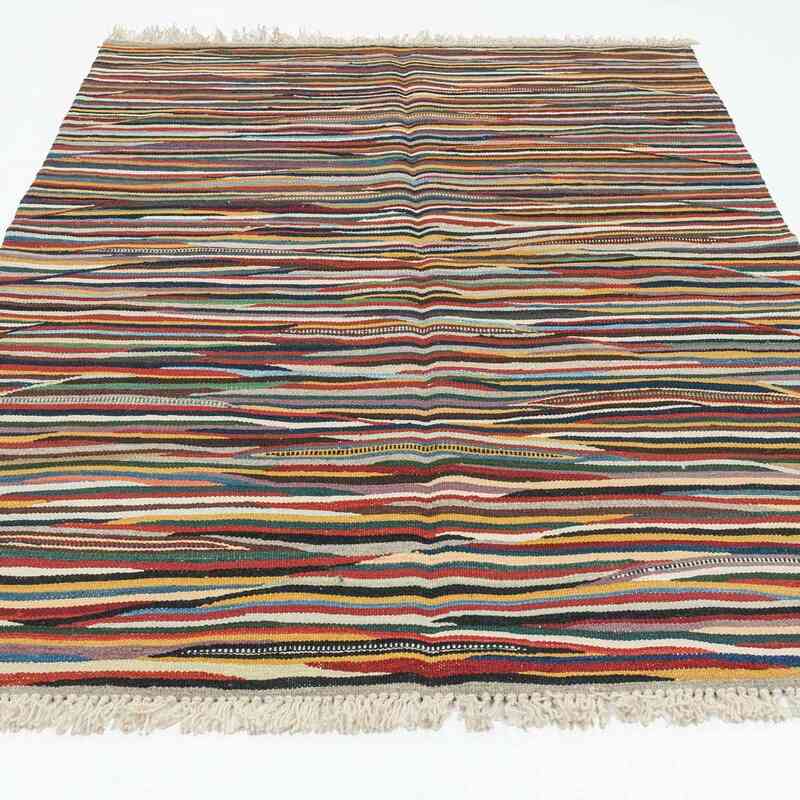 Multicolor New Handwoven Turkish Kilim Rug - 4'  x 6' 2" (48" x 74") - K0020744