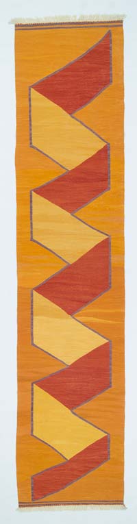 Yellow, Red New Turkish Kilim Runner