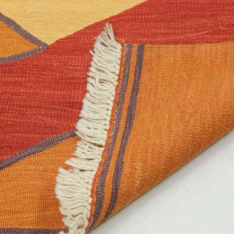 Sarı, Kırmızı Yeni Kök Boya Yolluk Kilim - K0020750