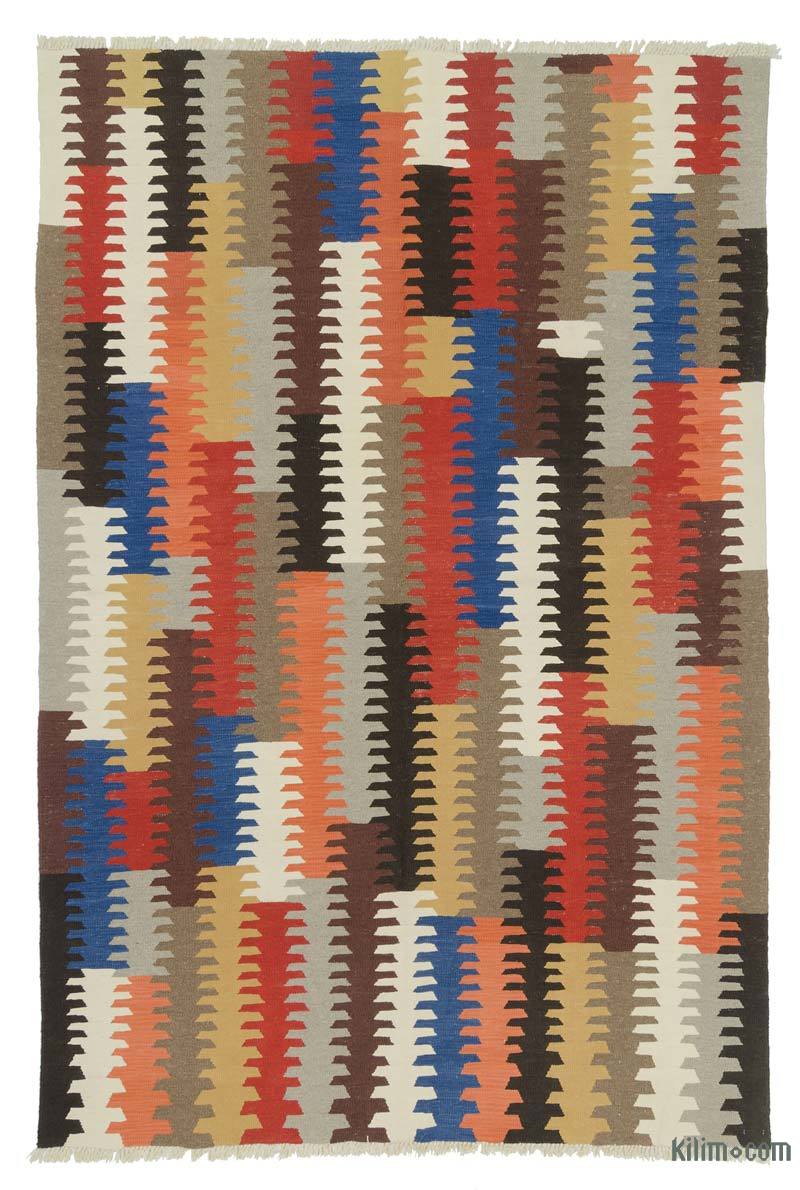 Çok Renkli Yeni Kök Boya El Dokuma Kilim - 186 cm x 274 cm - K0020751