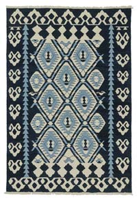 Blue New Handwoven Turkish Kilim Rug