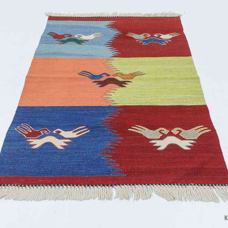 Multicolor New Handwoven Turkish Kilim Rug - K0020767