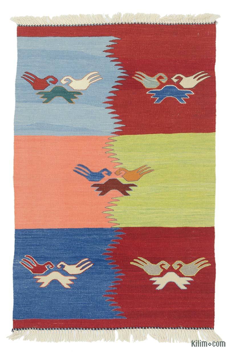Multicolor New Handwoven Turkish Kilim Rug - K0020767