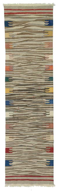 New Handwoven Turkish Kilim Rug - 2' 9" x 10'  (33" x 120")