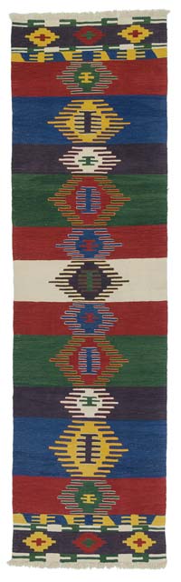Multicolor New Turkish Kilim Runner - 2' 11" x 10' 5" (35" x 125")