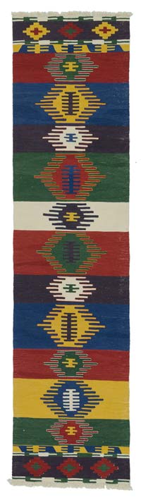 Multicolor New Turkish Kilim Runner - 2' 7" x 10' 10" (31" x 130")