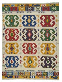 Multicolor New Handwoven Turkish Kilim Rug - 9' 1" x 12' 10" (109" x 154")