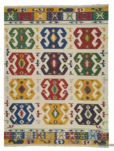 Çok Renkli Yeni Kök Boya El Dokuma Kilim - 276 cm x 392 cm