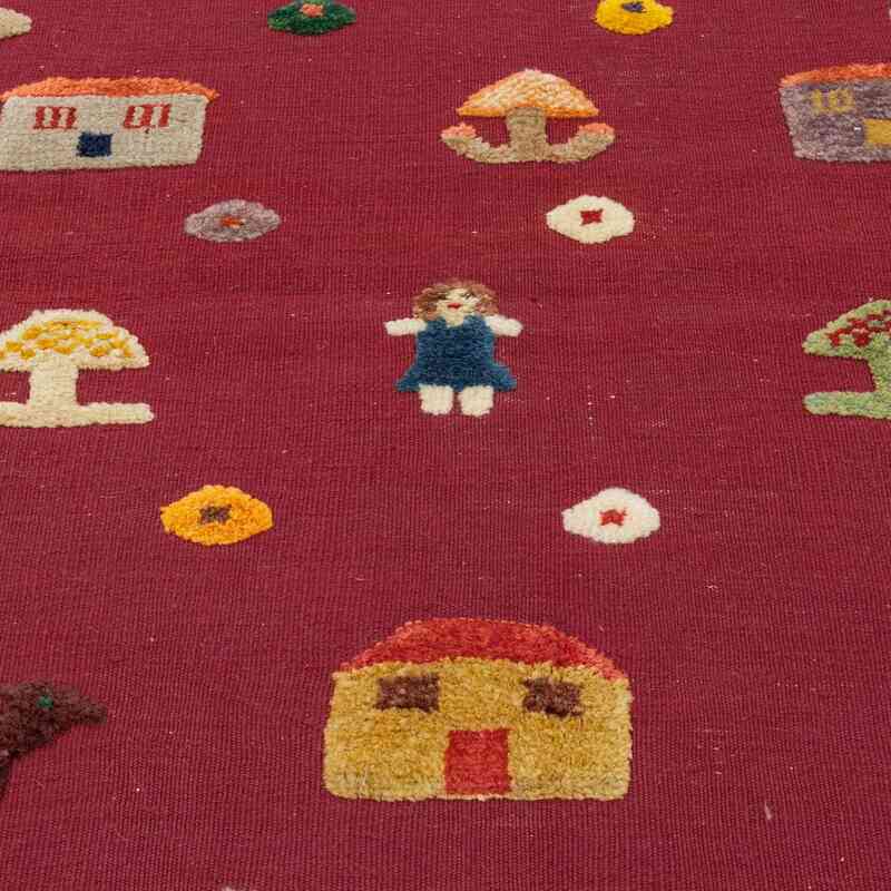 Rojo Nueva Alfombra Turca Kilim - K0020794