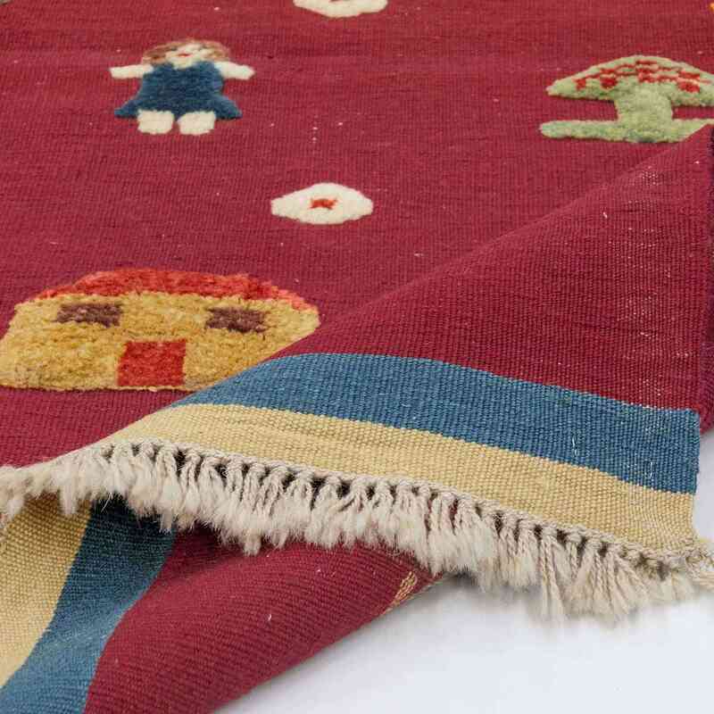 Rojo Nueva Alfombra Turca Kilim - K0020794