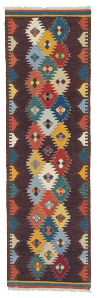 Multicolor Nuevo Kilim Turco De Pasillo