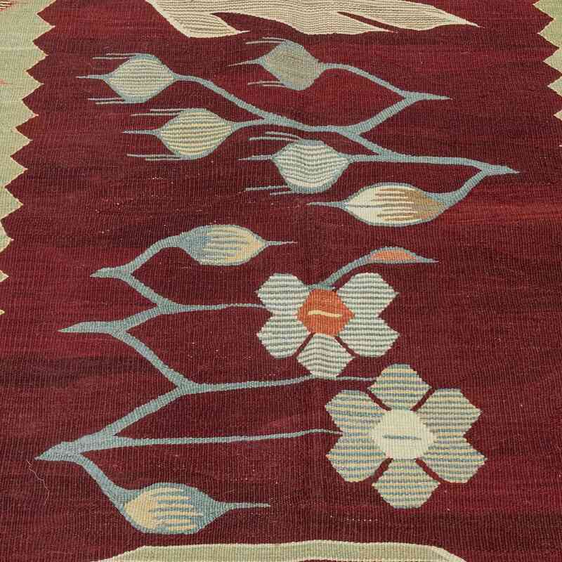 Kırmızı, Yeşil Yeni Kök Boya El Dokuma Kilim - 122 cm x 180 cm - K0020798
