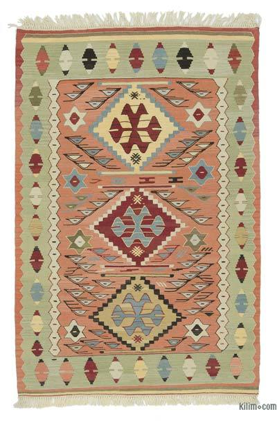 Çok Renkli Yeni Kök Boya El Dokuma Kilim