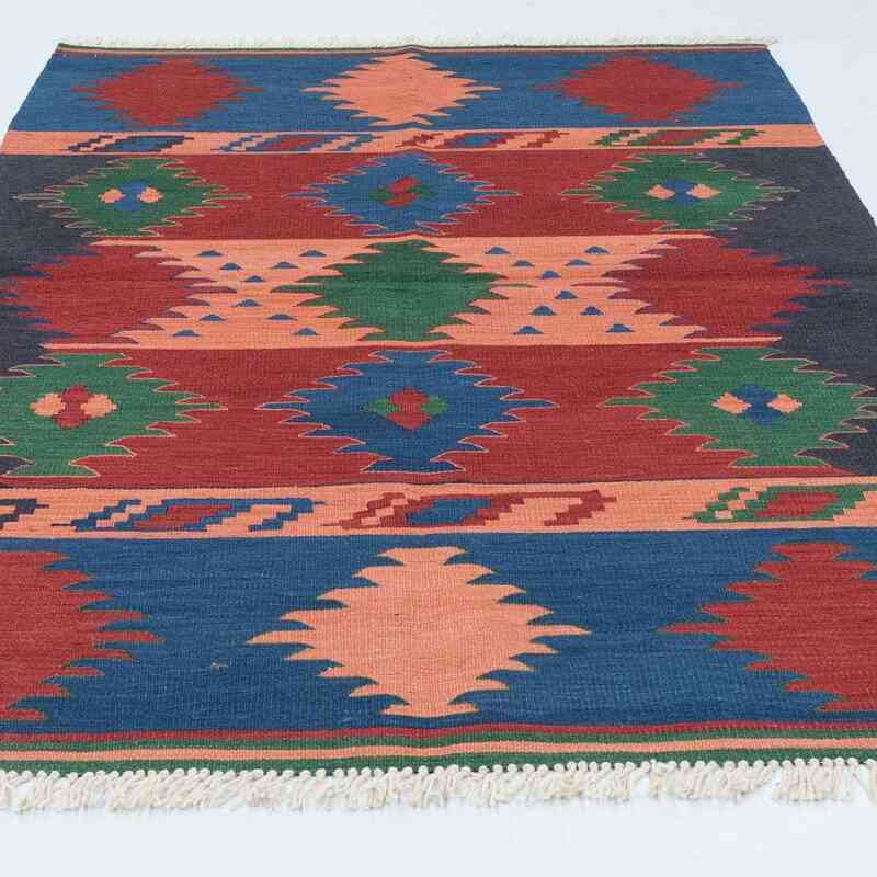 Çok Renkli Yeni El Dokuma Kilim - K0020806