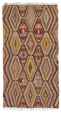 Red Vintage Esme Kilim Rug - 5' 8" x 10' 5" (68" x 125")