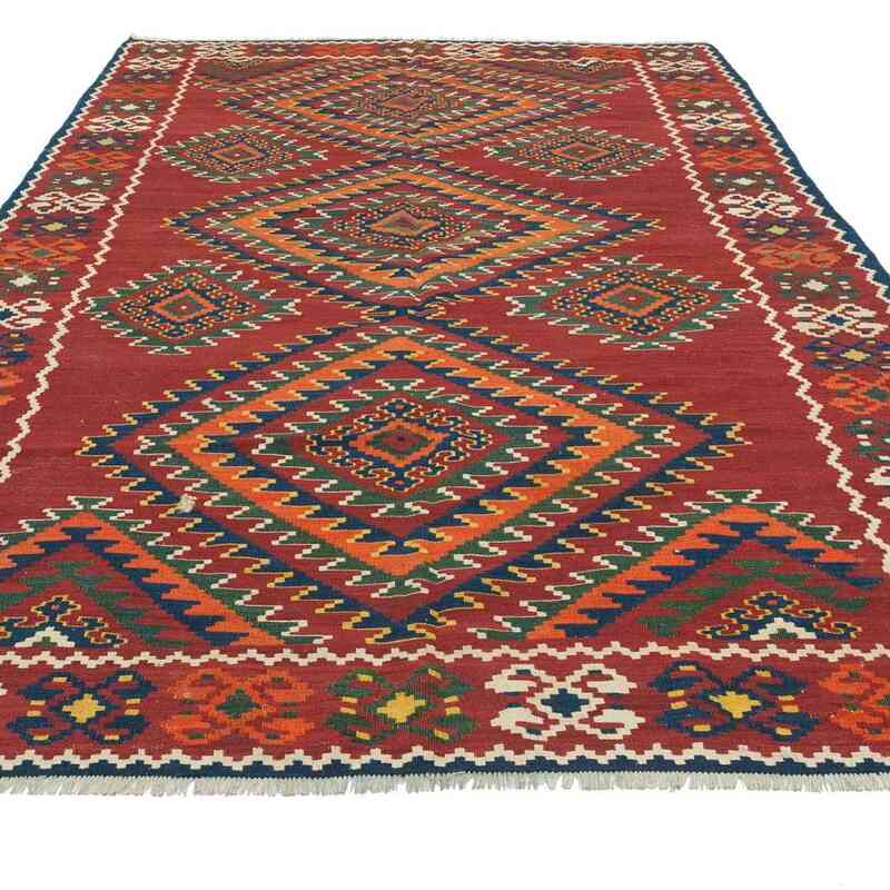 Kırmızı Antika Şahseven Kilim - 163 cm x 298 cm - K0020845