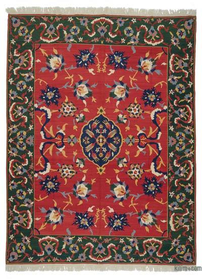 Kırmızı Yeni Kök Boya El Dokuma Kilim - 202 cm x 391 cm