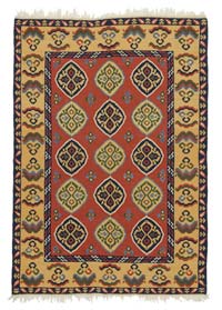 Red New Turkish Kilim Rug - 5'  x 7' 2" (60" x 86")