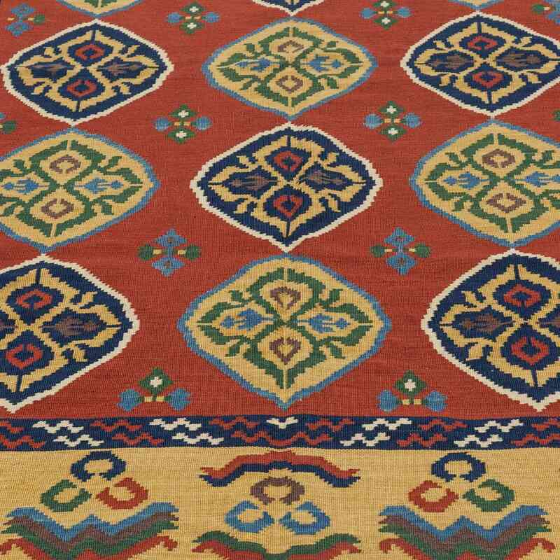 Kırmızı Yeni Kök Boya El Dokuma Kilim - 152 cm x 218 cm - K0021075