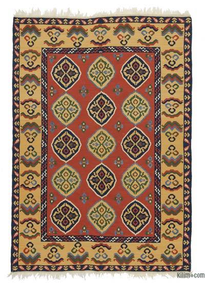 Kırmızı Yeni Kök Boya El Dokuma Kilim - 152 cm x 218 cm
