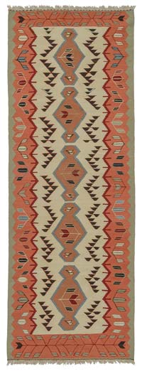 Çok Renkli Yeni Kök Boya Yolluk Kilim - 123 cm x 340 cm