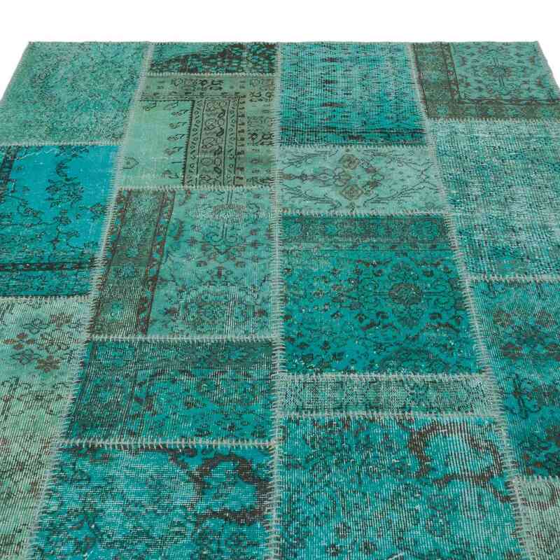 Alfombra De Retazos Turca Sobre-teñida - 162 cm x 232 cm - K0021739
